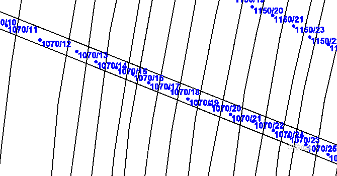 Parcela st. 1070/18 v KÚ Milonice, Katastrální mapa