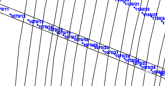 Parcela st. 1070/19 v KÚ Milonice, Katastrální mapa