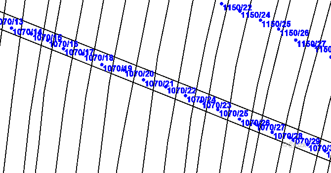 Parcela st. 1070/22 v KÚ Milonice, Katastrální mapa