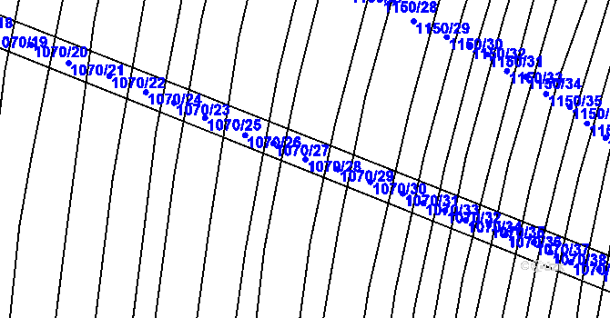 Parcela st. 1070/28 v KÚ Milonice, Katastrální mapa