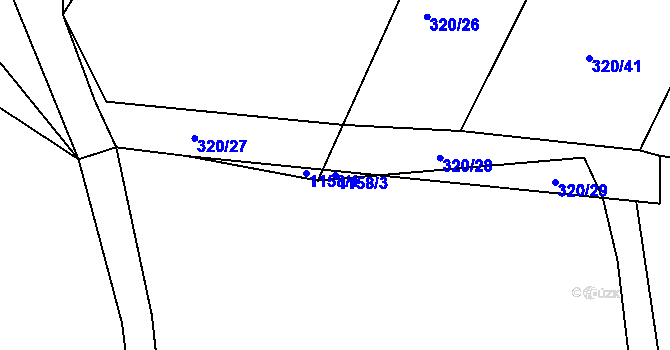 Parcela st. 1158/3 v KÚ Milonice, Katastrální mapa