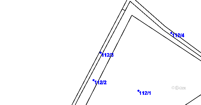 Parcela st. 112/3 v KÚ Milonice, Katastrální mapa