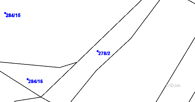Parcela st. 278/2 v KÚ Milonice u Lipůvky, Katastrální mapa