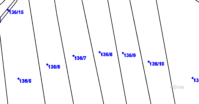 Parcela st. 136/8 v KÚ Závist, Katastrální mapa