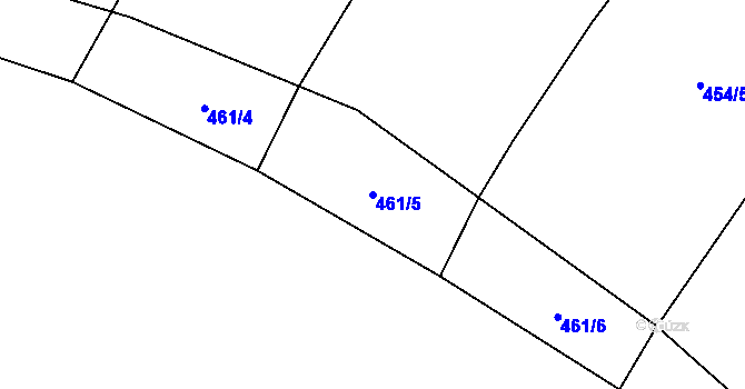Parcela st. 461/5 v KÚ Milotice nad Bečvou, Katastrální mapa