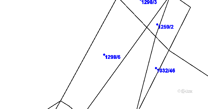Parcela st. 1298/6 v KÚ Jelení u Bruntálu, Katastrální mapa