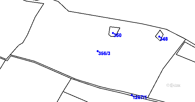 Parcela st. 356/3 v KÚ Milotice nad Opavou, Katastrální mapa