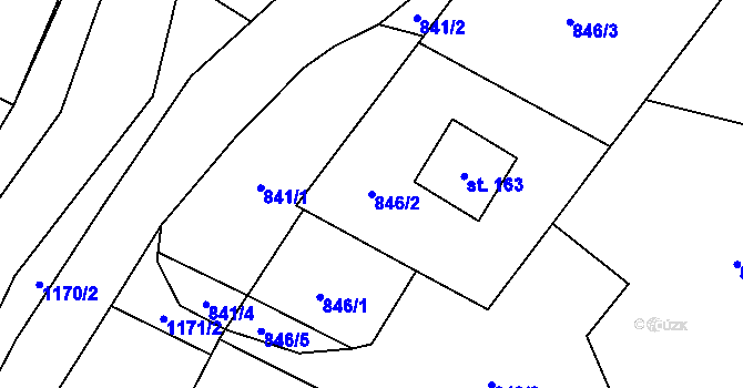 Parcela st. 846/2 v KÚ Milotice nad Opavou, Katastrální mapa