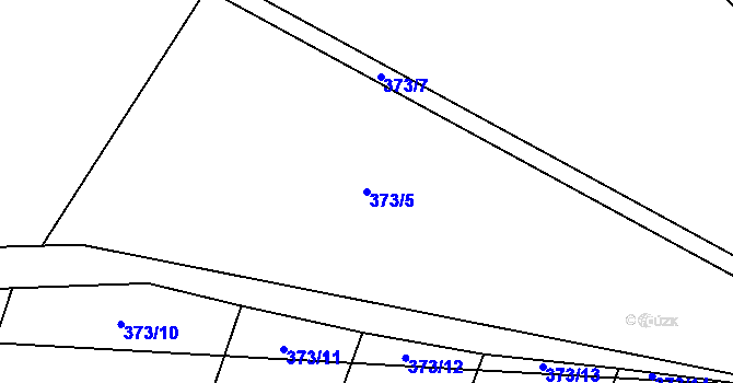 Parcela st. 373/5 v KÚ Milovice u Hořic, Katastrální mapa