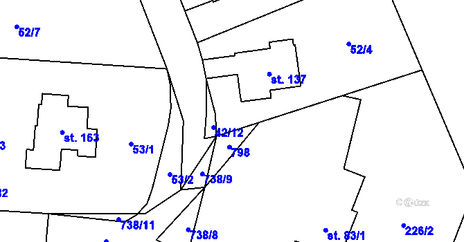 Parcela st. 52/6 v KÚ Milovice u Hořic, Katastrální mapa