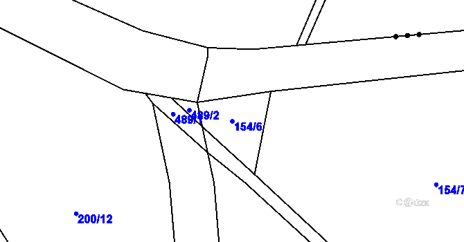 Parcela st. 154/6 v KÚ Milovice u Hořic, Katastrální mapa