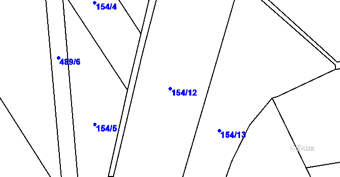 Parcela st. 154/12 v KÚ Milovice u Hořic, Katastrální mapa