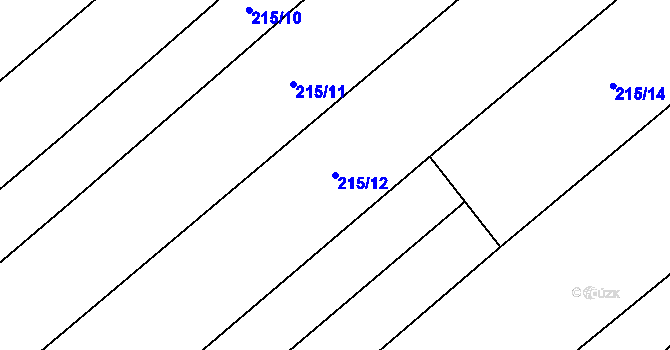 Parcela st. 215/12 v KÚ Milovice u Hořic, Katastrální mapa