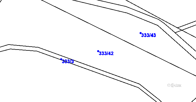 Parcela st. 333/42 v KÚ Milovice u Hořic, Katastrální mapa