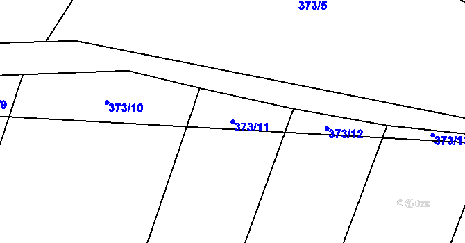 Parcela st. 373/11 v KÚ Milovice u Hořic, Katastrální mapa