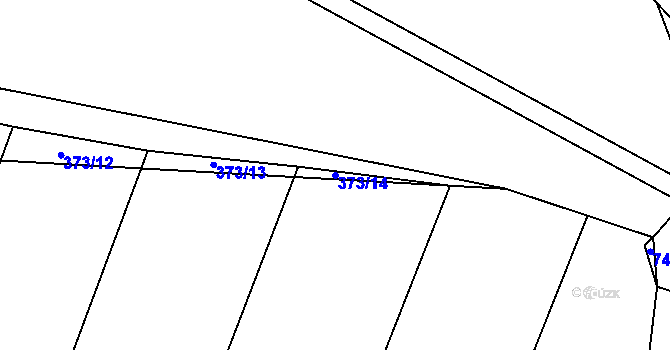 Parcela st. 373/14 v KÚ Milovice u Hořic, Katastrální mapa