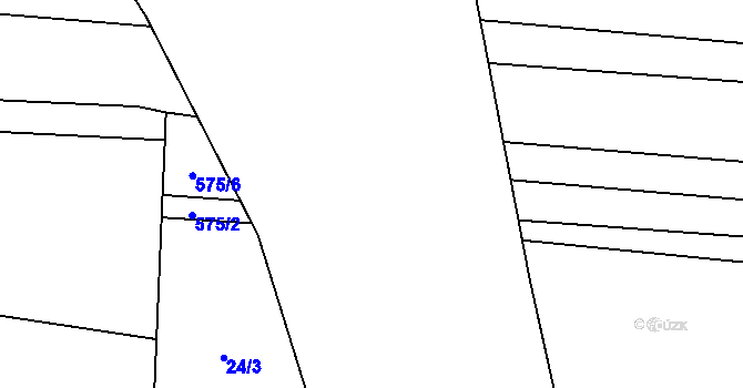 Parcela st. 694/27 v KÚ Milovice u Hořic, Katastrální mapa