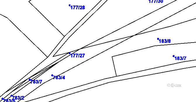 Parcela st. 783/6 v KÚ Milovice u Hořic, Katastrální mapa