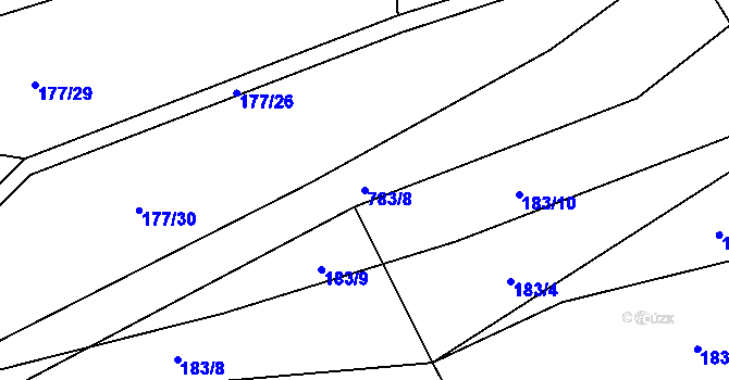 Parcela st. 783/8 v KÚ Milovice u Hořic, Katastrální mapa