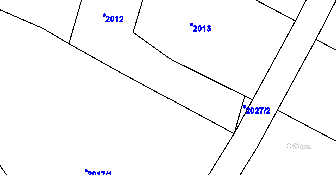 Parcela st. 2016 v KÚ Mimoň, Katastrální mapa