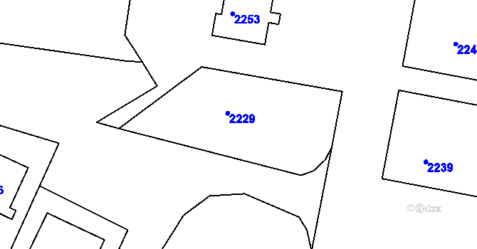 Parcela st. 2229 v KÚ Mimoň, Katastrální mapa