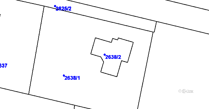 Parcela st. 2638/2 v KÚ Mimoň, Katastrální mapa