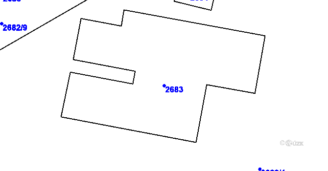 Parcela st. 2683 v KÚ Mimoň, Katastrální mapa