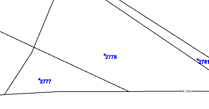 Parcela st. 2778 v KÚ Mimoň, Katastrální mapa