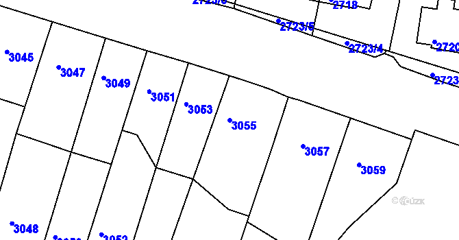Parcela st. 3055 v KÚ Mimoň, Katastrální mapa