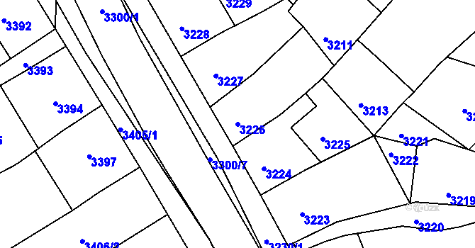 Parcela st. 3226 v KÚ Mimoň, Katastrální mapa