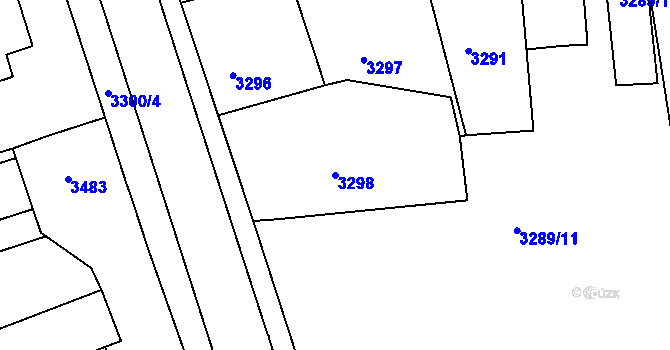 Parcela st. 3298 v KÚ Mimoň, Katastrální mapa