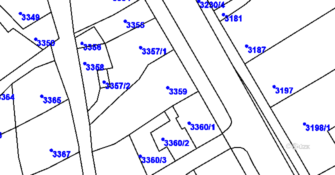 Parcela st. 3359 v KÚ Mimoň, Katastrální mapa