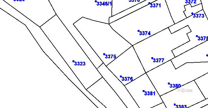 Parcela st. 3375 v KÚ Mimoň, Katastrální mapa