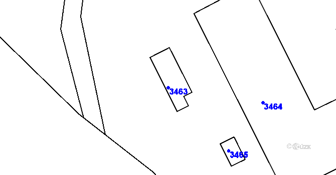 Parcela st. 3463 v KÚ Mimoň, Katastrální mapa