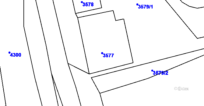 Parcela st. 3577 v KÚ Mimoň, Katastrální mapa