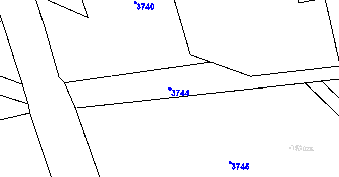 Parcela st. 3744 v KÚ Mimoň, Katastrální mapa