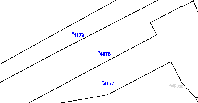 Parcela st. 4178 v KÚ Mimoň, Katastrální mapa