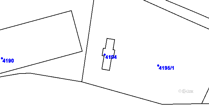 Parcela st. 4194 v KÚ Mimoň, Katastrální mapa