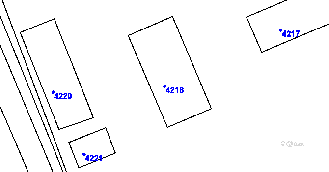 Parcela st. 4218 v KÚ Mimoň, Katastrální mapa