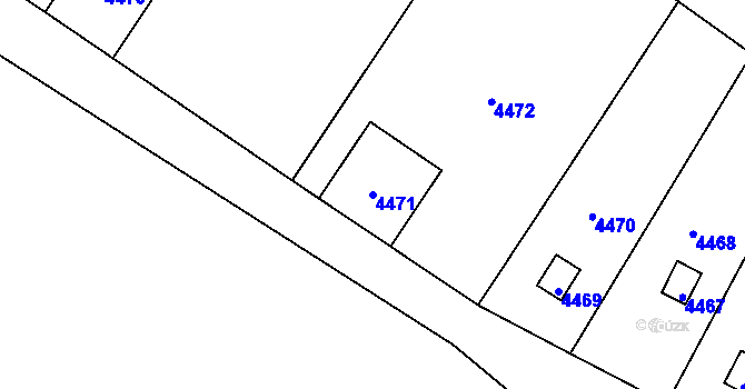 Parcela st. 4471 v KÚ Mimoň, Katastrální mapa