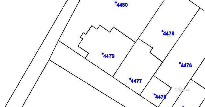Parcela st. 4479 v KÚ Mimoň, Katastrální mapa