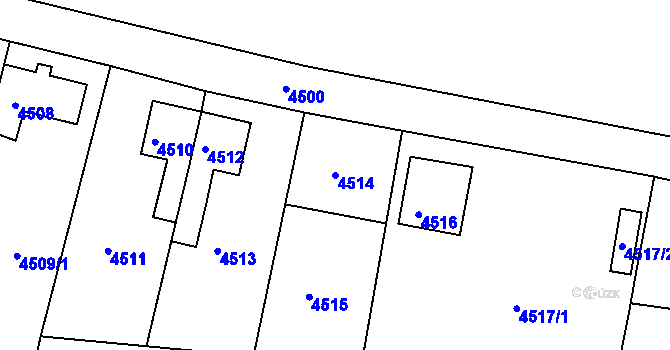 Parcela st. 4514 v KÚ Mimoň, Katastrální mapa