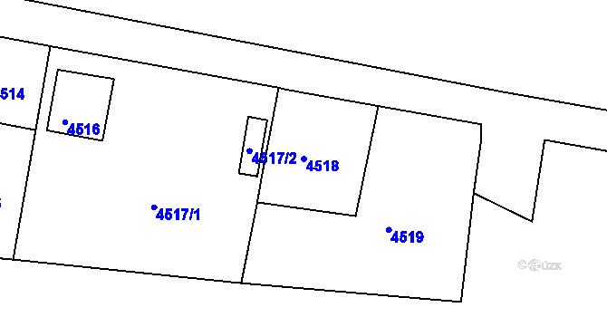 Parcela st. 4518 v KÚ Mimoň, Katastrální mapa