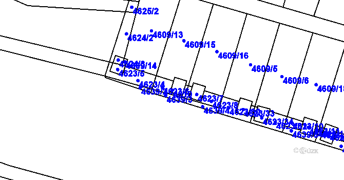 Parcela st. 4610 v KÚ Mimoň, Katastrální mapa
