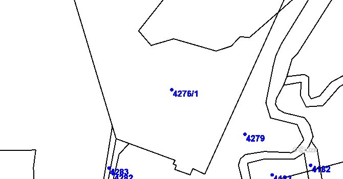 Parcela st. 4276/1 v KÚ Mimoň, Katastrální mapa