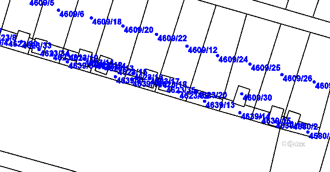 Parcela st. 4623/35 v KÚ Mimoň, Katastrální mapa