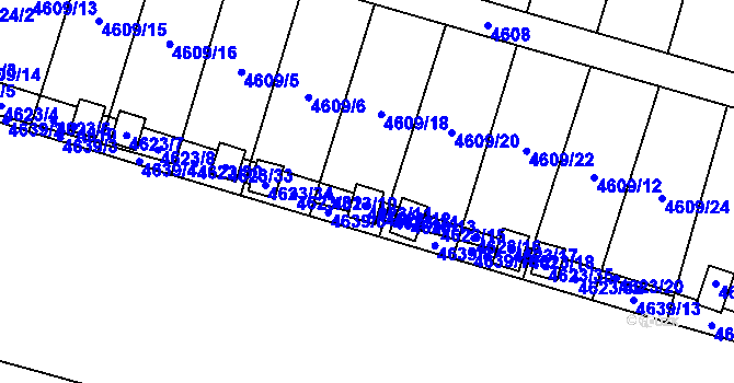 Parcela st. 4609/19 v KÚ Mimoň, Katastrální mapa