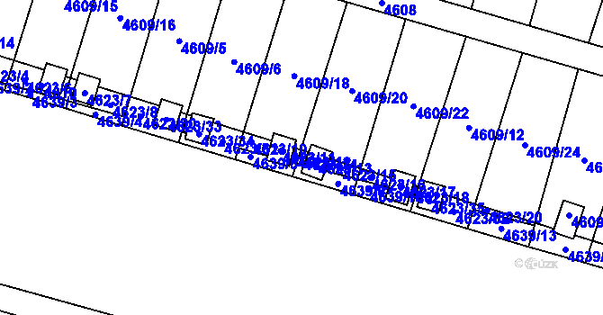 Parcela st. 4623/14 v KÚ Mimoň, Katastrální mapa