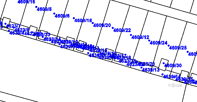 Parcela st. 4623/16 v KÚ Mimoň, Katastrální mapa