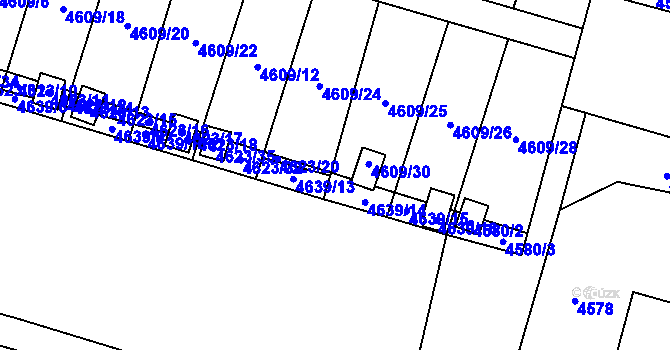 Parcela st. 4623/21 v KÚ Mimoň, Katastrální mapa